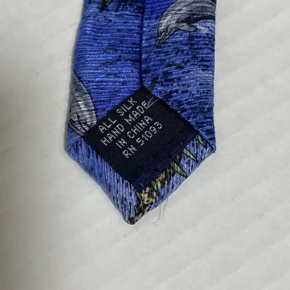 Tropicals by Tango Mens Silk Tie Flamingo Dolphins Sailboat Beach Resort Novelty